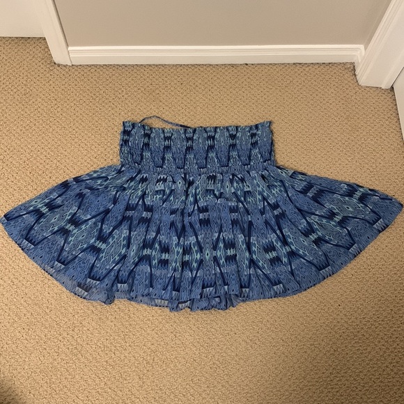 Flirty Joe Crinkle Mini Skirt, Ocean/royal Blue, Size XL - Picture 7 of 9
